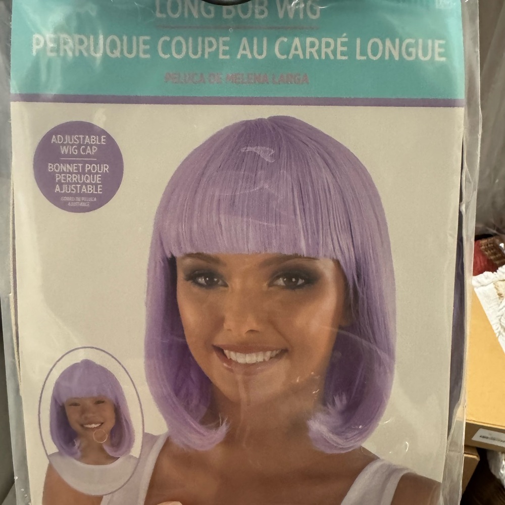 Long Bob Wig in Lavender by [Brand]